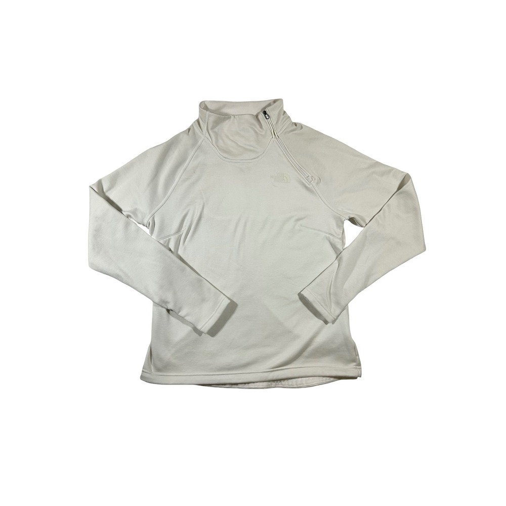 The North Face Womens‎ Asymmetrical Quarter Zip Fleece Pullover Cream White M